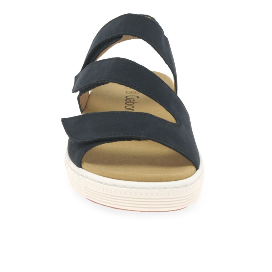 Gabour | Sandales Exclusives Pour Femmes En Nubuck Marigold Bleu Nuit